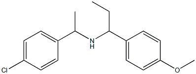 [1-(4-chlorophenyl)ethyl][1-(4-methoxyphenyl)propyl]amine Struktur