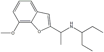 [1-(7-methoxy-1-benzofuran-2-yl)ethyl](pentan-3-yl)amine Struktur