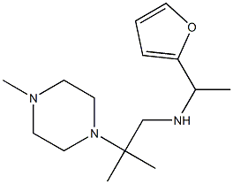 [1-(furan-2-yl)ethyl][2-methyl-2-(4-methylpiperazin-1-yl)propyl]amine Struktur