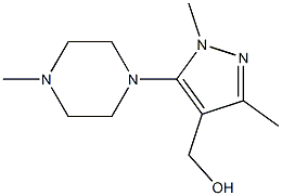 [1,3-dimethyl-5-(4-methylpiperazin-1-yl)-1H-pyrazol-4-yl]methanol Struktur