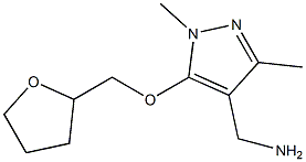 [1,3-dimethyl-5-(oxolan-2-ylmethoxy)-1H-pyrazol-4-yl]methanamine Struktur