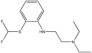 [2-({2-[(difluoromethyl)sulfanyl]phenyl}amino)ethyl]diethylamine Struktur