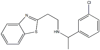 [2-(1,3-benzothiazol-2-yl)ethyl][1-(3-chlorophenyl)ethyl]amine Struktur