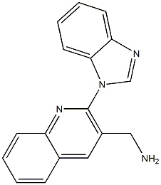 [2-(1H-1,3-benzodiazol-1-yl)quinolin-3-yl]methanamine Struktur