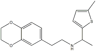 [2-(2,3-dihydro-1,4-benzodioxin-6-yl)ethyl][1-(5-methylthiophen-2-yl)ethyl]amine Struktur