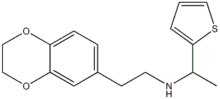 [2-(2,3-dihydro-1,4-benzodioxin-6-yl)ethyl][1-(thiophen-2-yl)ethyl]amine Struktur