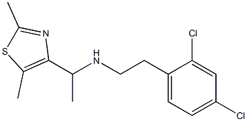 [2-(2,4-dichlorophenyl)ethyl][1-(2,5-dimethyl-1,3-thiazol-4-yl)ethyl]amine Struktur