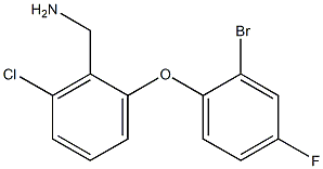 [2-(2-bromo-4-fluorophenoxy)-6-chlorophenyl]methanamine Struktur