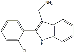 [2-(2-chlorophenyl)-1H-indol-3-yl]methanamine Struktur