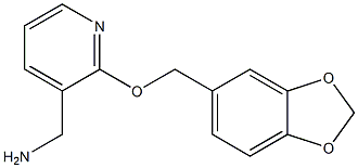 [2-(2H-1,3-benzodioxol-5-ylmethoxy)pyridin-3-yl]methanamine Struktur