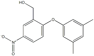 [2-(3,5-dimethylphenoxy)-5-nitrophenyl]methanol Struktur