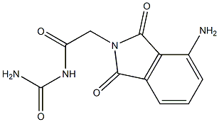 [2-(4-amino-1,3-dioxo-2,3-dihydro-1H-isoindol-2-yl)acetyl]urea Struktur