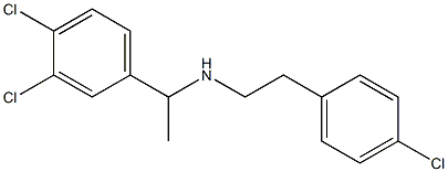 [2-(4-chlorophenyl)ethyl][1-(3,4-dichlorophenyl)ethyl]amine Struktur