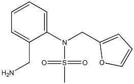 [2-(aminomethyl)phenyl]-N-(furan-2-ylmethyl)methanesulfonamide Struktur