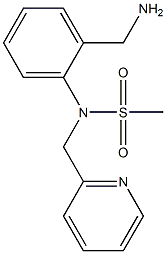 [2-(aminomethyl)phenyl]-N-(pyridin-2-ylmethyl)methanesulfonamide Struktur