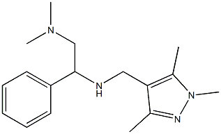 [2-(dimethylamino)-1-phenylethyl][(1,3,5-trimethyl-1H-pyrazol-4-yl)methyl]amine Struktur