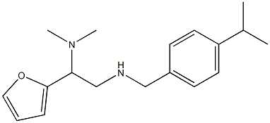 [2-(dimethylamino)-2-(furan-2-yl)ethyl]({[4-(propan-2-yl)phenyl]methyl})amine Struktur