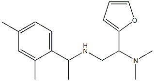 [2-(dimethylamino)-2-(furan-2-yl)ethyl][1-(2,4-dimethylphenyl)ethyl]amine Struktur