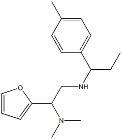 [2-(dimethylamino)-2-(furan-2-yl)ethyl][1-(4-methylphenyl)propyl]amine Struktur