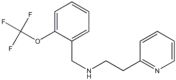 [2-(pyridin-2-yl)ethyl]({[2-(trifluoromethoxy)phenyl]methyl})amine Struktur