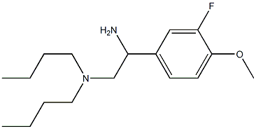 [2-amino-2-(3-fluoro-4-methoxyphenyl)ethyl]dibutylamine Struktur