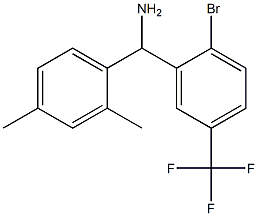 [2-bromo-5-(trifluoromethyl)phenyl](2,4-dimethylphenyl)methanamine Struktur