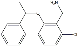 [2-chloro-6-(1-phenylethoxy)phenyl]methanamine Struktur