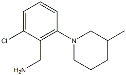 [2-chloro-6-(3-methylpiperidin-1-yl)phenyl]methanamine Struktur