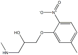 [2-hydroxy-3-(5-methyl-2-nitrophenoxy)propyl](methyl)amine Struktur