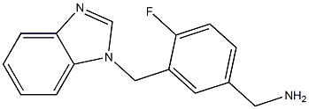 [3-(1H-1,3-benzodiazol-1-ylmethyl)-4-fluorophenyl]methanamine Struktur