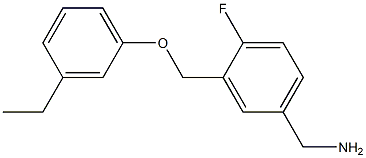 [3-(3-ethylphenoxymethyl)-4-fluorophenyl]methanamine Struktur