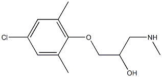 [3-(4-chloro-2,6-dimethylphenoxy)-2-hydroxypropyl](methyl)amine Struktur