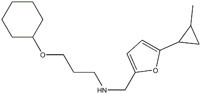 [3-(cyclohexyloxy)propyl]({[5-(2-methylcyclopropyl)furan-2-yl]methyl})amine Struktur