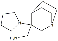 [3-(pyrrolidin-1-yl)-1-azabicyclo[2.2.2]octan-3-yl]methanamine Struktur