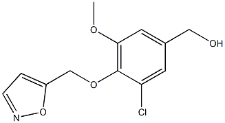 [3-chloro-5-methoxy-4-(1,2-oxazol-5-ylmethoxy)phenyl]methanol Struktur