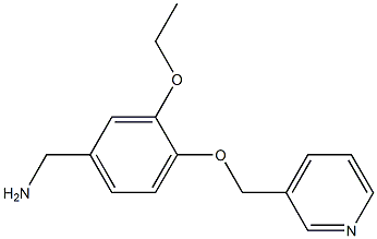 [3-ethoxy-4-(pyridin-3-ylmethoxy)phenyl]methanamine Struktur