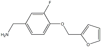 [3-fluoro-4-(furan-2-ylmethoxy)phenyl]methanamine Struktur