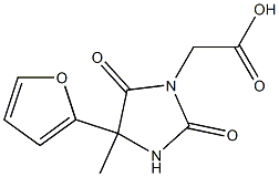 [4-(2-furyl)-4-methyl-2,5-dioxoimidazolidin-1-yl]acetic acid Struktur