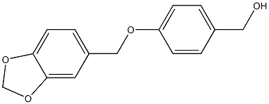 [4-(2H-1,3-benzodioxol-5-ylmethoxy)phenyl]methanol Struktur