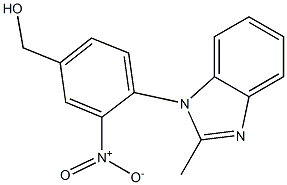 [4-(2-methyl-1H-1,3-benzodiazol-1-yl)-3-nitrophenyl]methanol Struktur