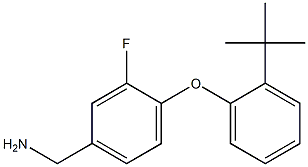 [4-(2-tert-butylphenoxy)-3-fluorophenyl]methanamine Struktur