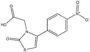 [4-(4-nitrophenyl)-2-oxo-1,3-thiazol-3(2H)-yl]acetic acid Struktur