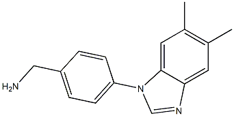 [4-(5,6-dimethyl-1H-1,3-benzodiazol-1-yl)phenyl]methanamine Struktur