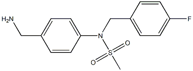 [4-(aminomethyl)phenyl]-N-[(4-fluorophenyl)methyl]methanesulfonamide Struktur