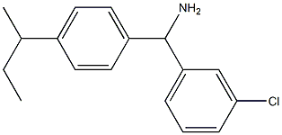 [4-(butan-2-yl)phenyl](3-chlorophenyl)methanamine Struktur