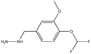 [4-(difluoromethoxy)-3-methoxybenzyl]hydrazine Struktur