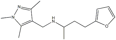 [4-(furan-2-yl)butan-2-yl][(1,3,5-trimethyl-1H-pyrazol-4-yl)methyl]amine Struktur