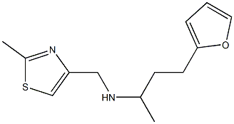 [4-(furan-2-yl)butan-2-yl][(2-methyl-1,3-thiazol-4-yl)methyl]amine Struktur