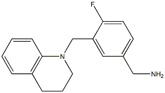 [4-fluoro-3-(1,2,3,4-tetrahydroquinolin-1-ylmethyl)phenyl]methanamine Struktur