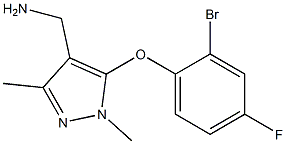 [5-(2-bromo-4-fluorophenoxy)-1,3-dimethyl-1H-pyrazol-4-yl]methanamine Struktur